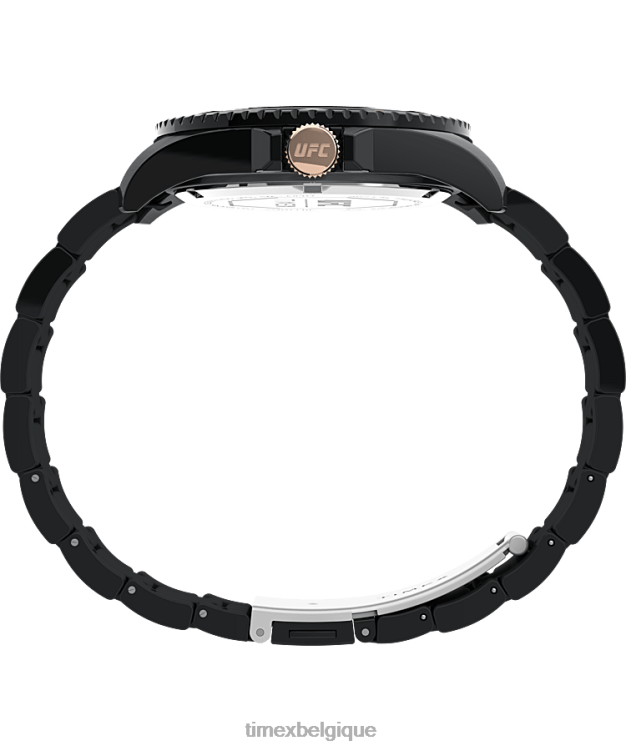 montres | Timex Hommes Montre-bracelet en acier inoxydable de 42 mm pour débuts de l'UFC R2F20170 noir