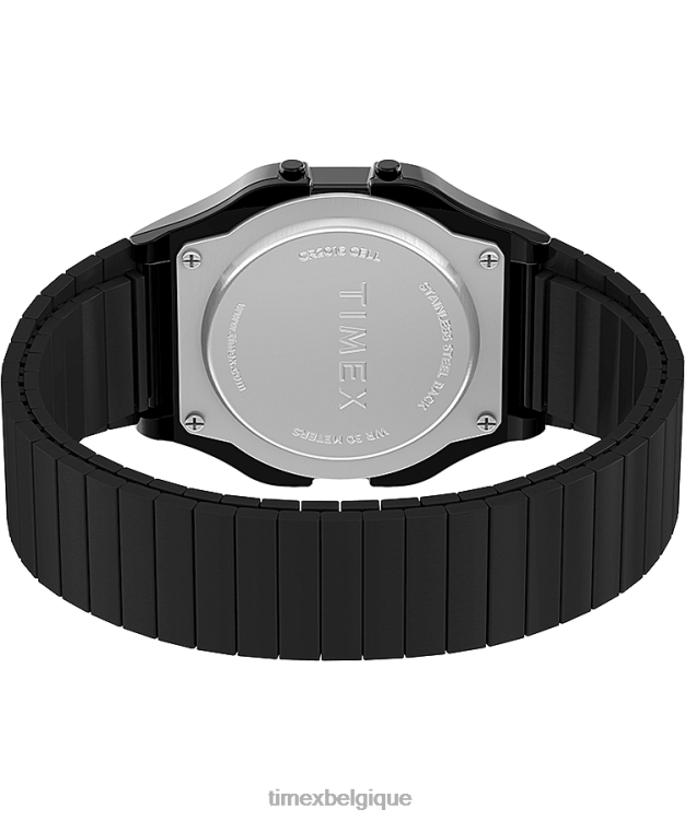 montres | Timex Hommes montre à bracelet d'expansion en acier inoxydable t80 34 mm R2F20171 noir