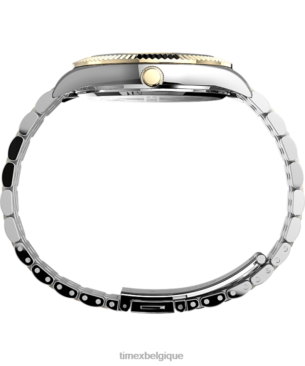 montres | Timex Hommes montre-bracelet en acier inoxydable Legacy de 41 mm R2F20161 bicolore/bleu/doré