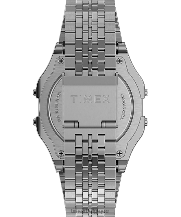 montres | Timex Hommes montre-bracelet en acier inoxydable t80 34 mm R2F20139 argenté