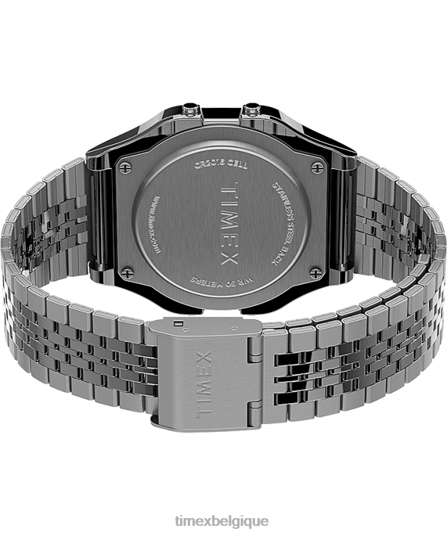 montres | Timex Hommes montre-bracelet en acier inoxydable t80 34 mm R2F20139 argenté