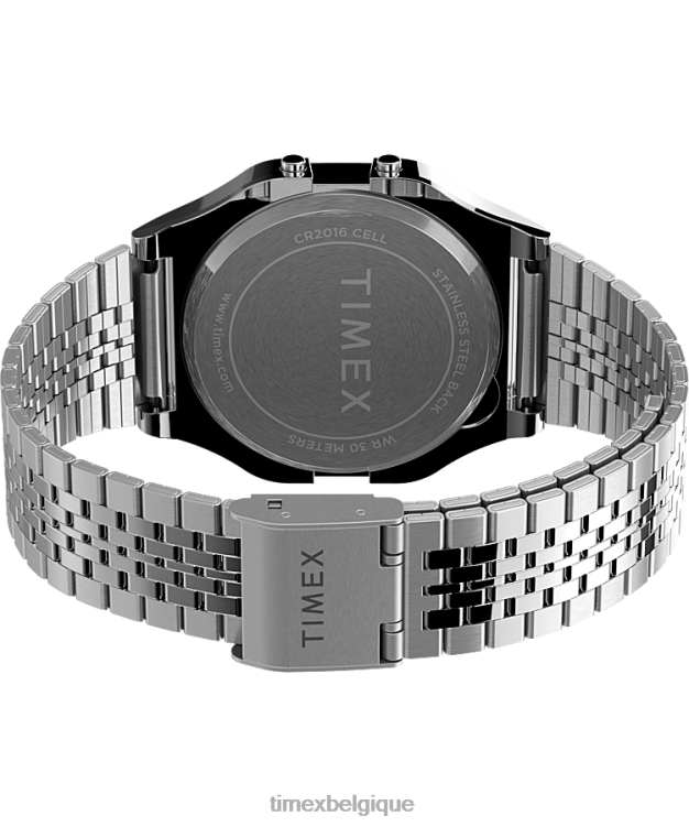montres | Timex Hommes montre-bracelet en acier inoxydable t80 34 mm R2F20143 acier inoxydable