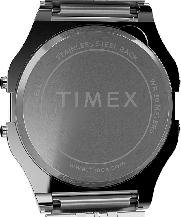 montres | Timex Hommes montre-bracelet en acier inoxydable t80 34 mm R2F20156 vert/acier inoxydable