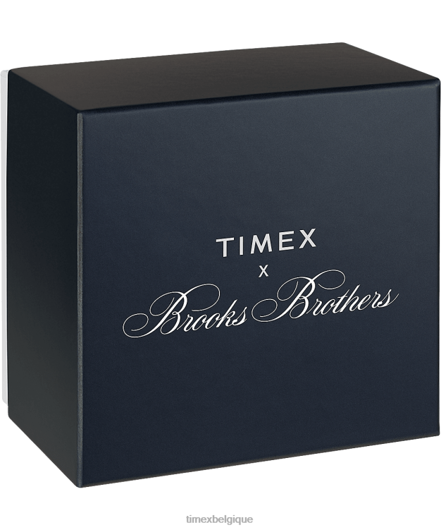 montres | Timex x Hommes Brooks Brothers Marlin automatique 38 mm bracelet en cuir et bracelet en tissu R2F20174 acier inoxydable/noir/crème