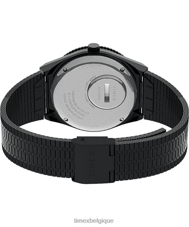 montres | Q Timex Hommes réédition montre-bracelet en acier inoxydable de 38 mm R2F20135 noir/acier inoxydable