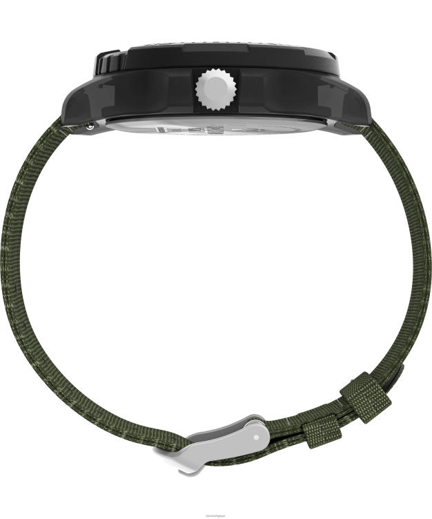 montres | Timex Hommes Montre Expedition North Freedive Ocean 46 mm avec bracelet en tissu recyclé R2F20137 Gris vert