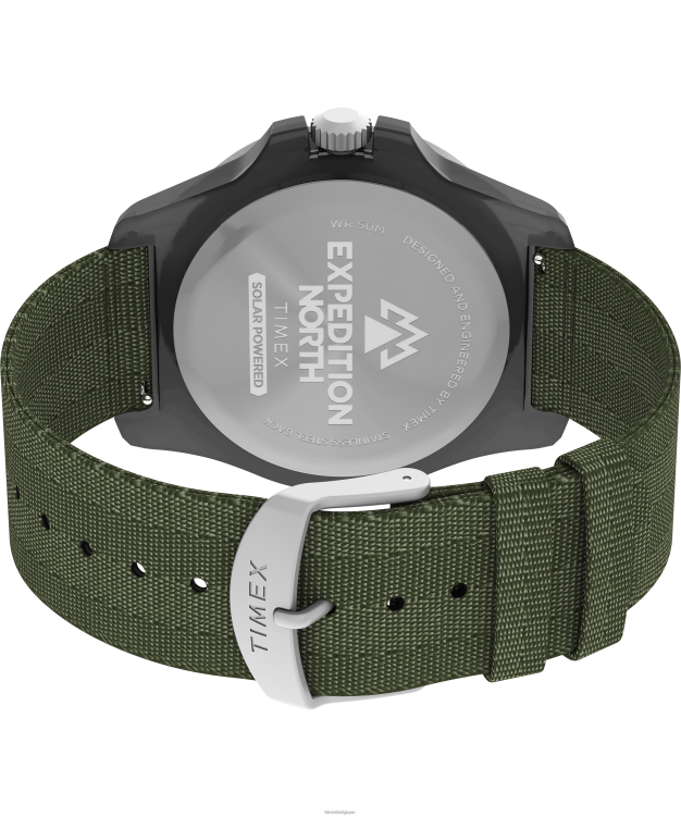 montres | Timex Hommes Montre Expedition North Freedive Ocean 46 mm avec bracelet en tissu recyclé R2F20137 Gris vert