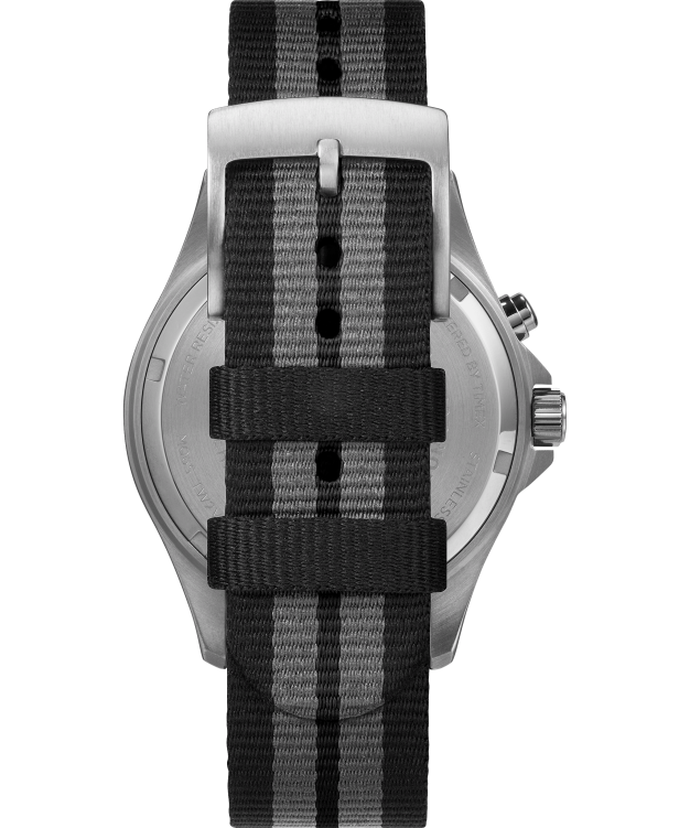 montres | Timex x Hommes montre finisterre bracelet en tissu 41 mm R2F20112 acier inoxydable/noir