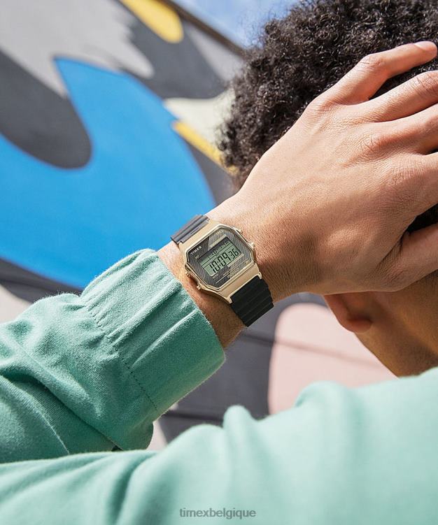 montres | Timex Hommes montre à bracelet en résine t80 34 mm R2F20263 doré/noir