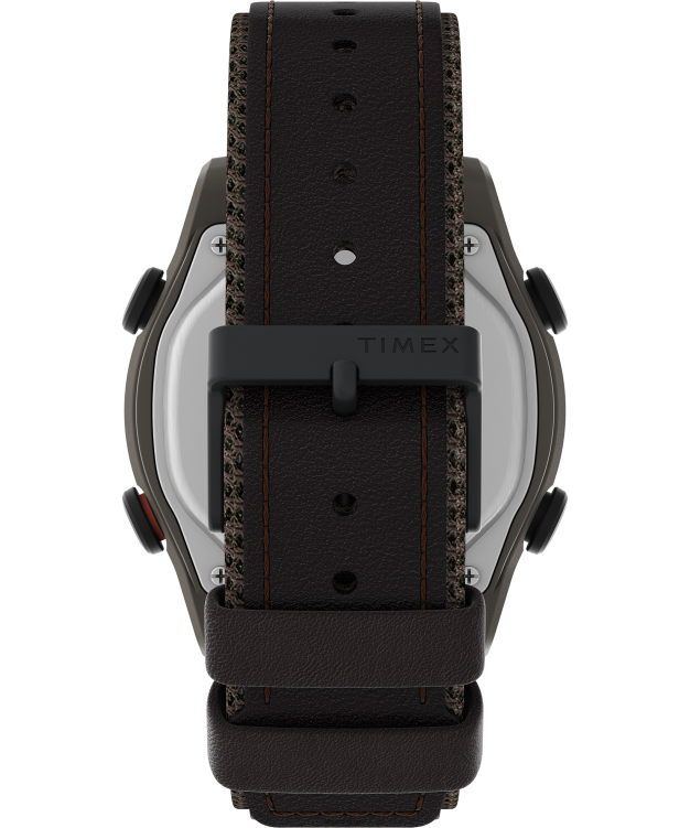 montres | Timex Hommes montre expédition trailblazer+ 43 mm avec bracelet en matériaux mixtes R2F20241 marron/rouge