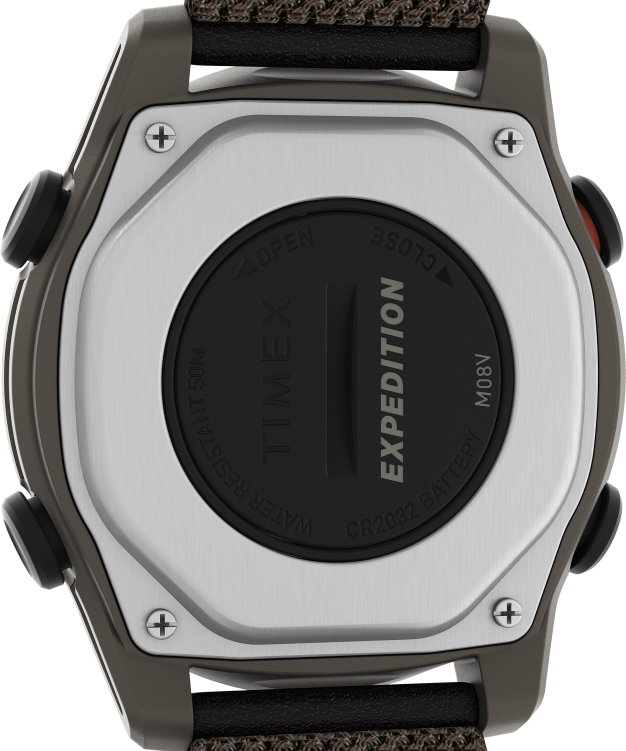 montres | Timex Hommes montre expédition trailblazer+ 43 mm avec bracelet en matériaux mixtes R2F20241 marron/rouge