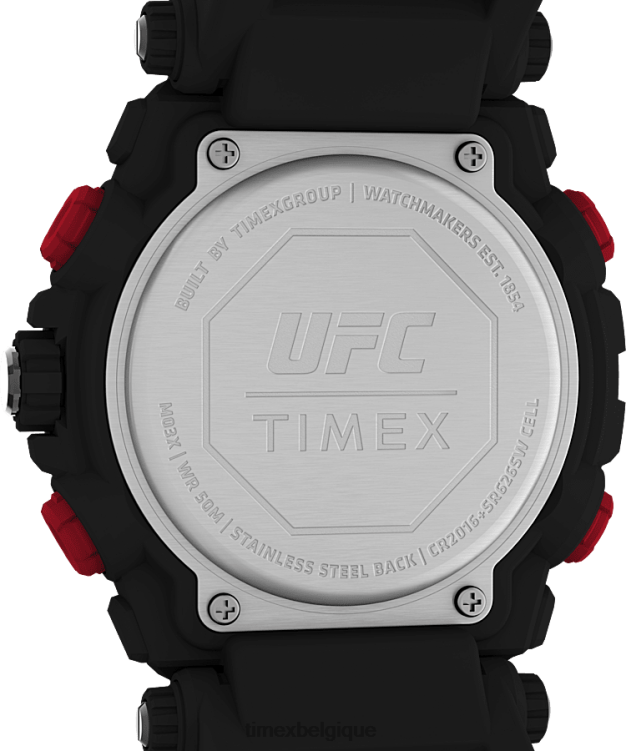 montres | Timex Hommes montre ufc impact 50 mm avec bracelet en résine R2F20252 noir