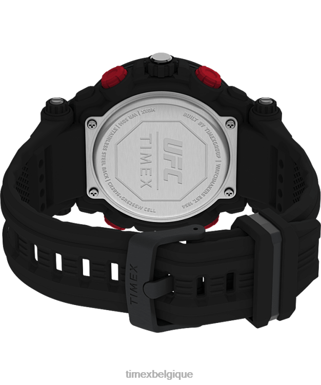 montres | Timex Hommes montre ufc impact 50 mm avec bracelet en résine R2F20252 noir