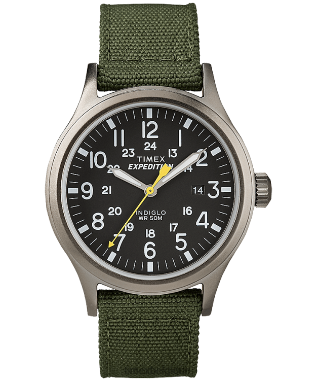 montres | Timex Hommes montre expédition scout 40 mm avec bracelet en tissu R2F20309 gris/vert/noir