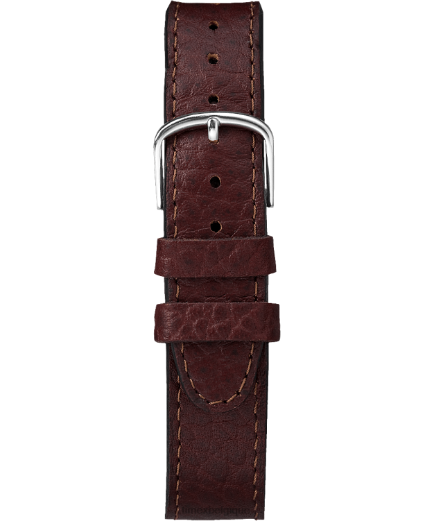 montres | Timex Hommes montre facile à lire jour et date avec bracelet en cuir de 35 mm R2F20317 argenté/marron/blanc